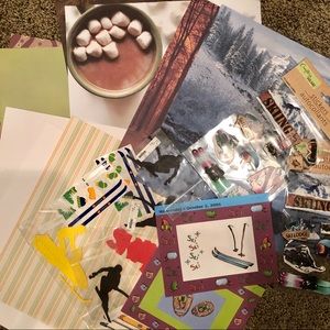Snow Skiing Scrapbooking or Crafting Items